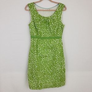 Boden Floral Shift Dress Green Floral Dress Bridal Shower Dress size 8